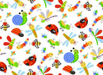 Bright Bug flannel fabric print for soft dog cone
