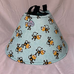 Soft Dog cone in  monkey fabric flannel print