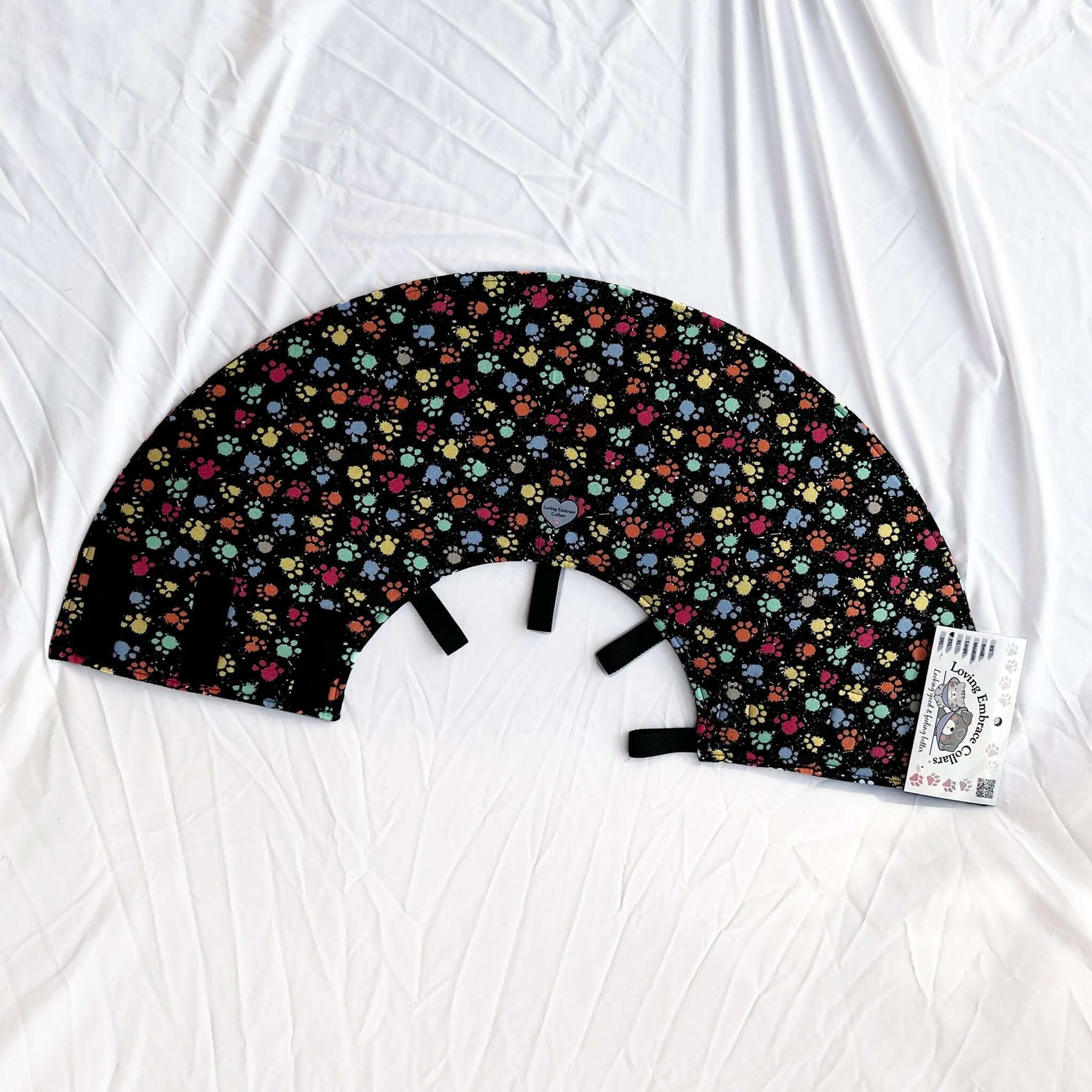 Soft Dog cone in argyle flannel fabric.