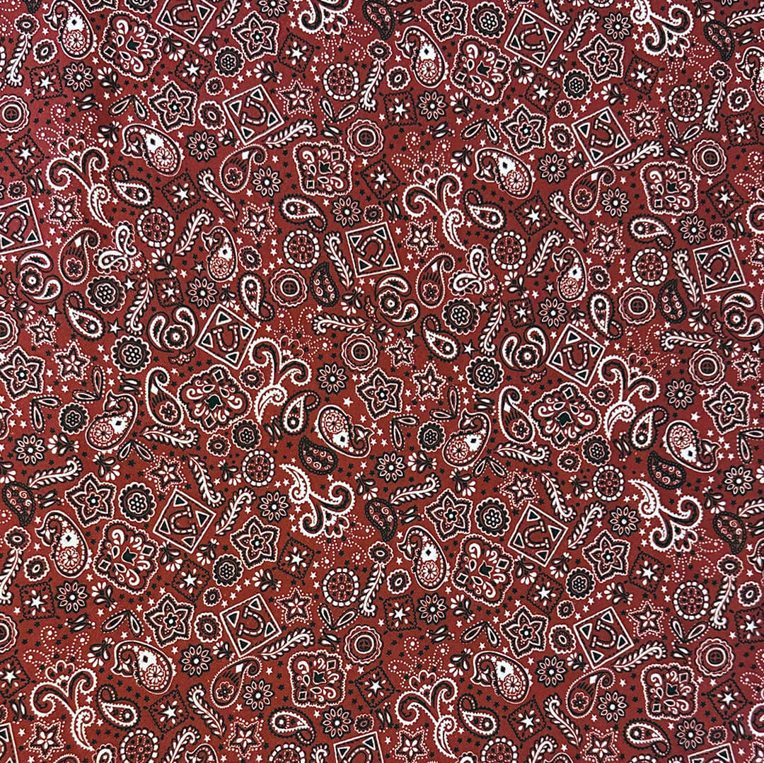 Red bandana flannel fabric