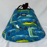 Soft Dog cone in alligator fabric flannel print
