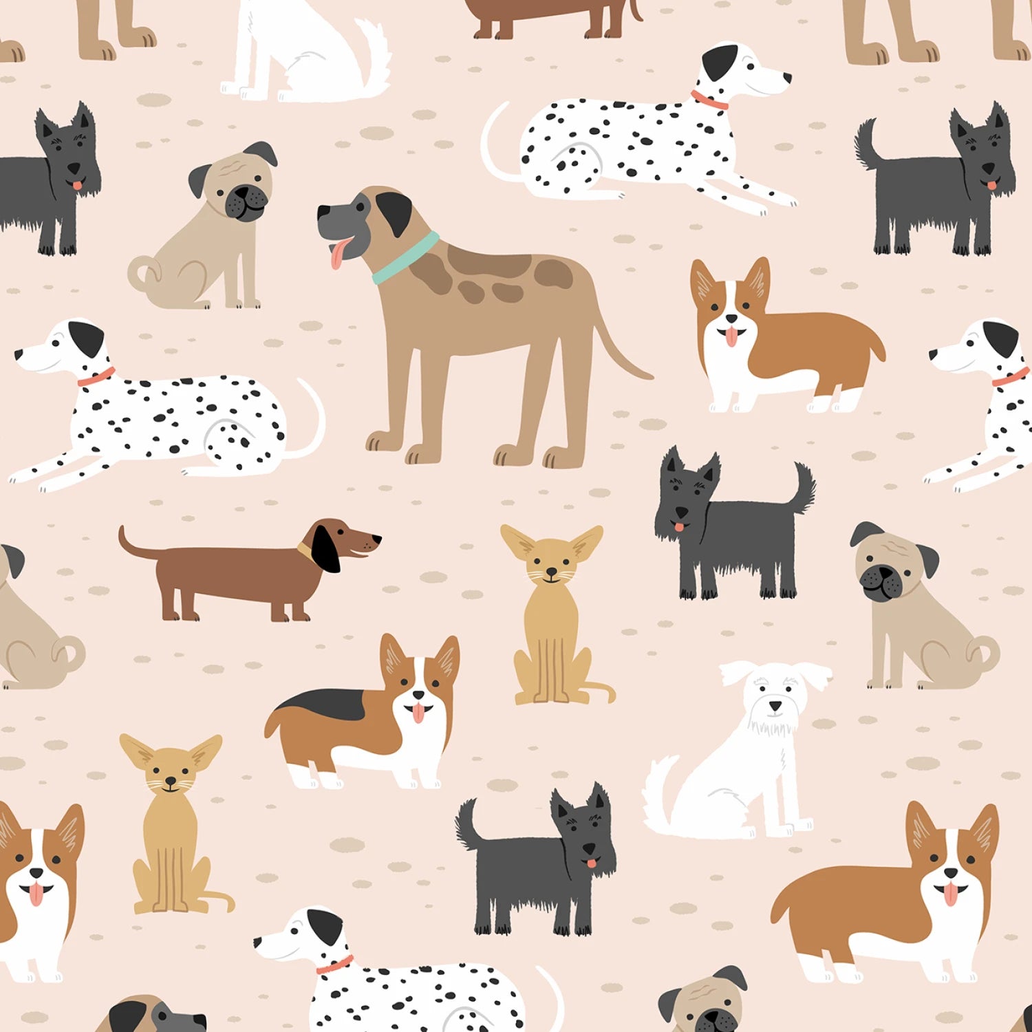 Beige dog park print for soft dog cone
