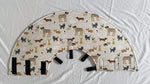Soft Dog cone in beige flannel fabric with adjustable Velcro closure
