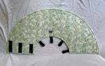 Soft Dog cone in  green flannel fabric with adjustable Velcro closure
