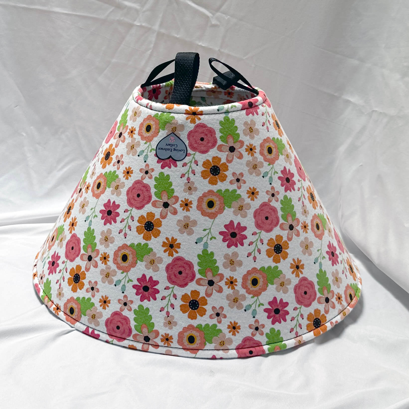 Soft Dog cone in retro flower print