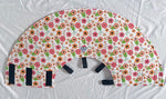 Soft Dog cone in flower print flannel fabric with adjustable Velcro closure.